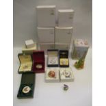 Quantity of boxed modern gift items to include enamel boxes, Beatrix Potter boxes and others