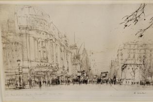 William Walcot, pencil signed etching, Marble Arch, London, framed
