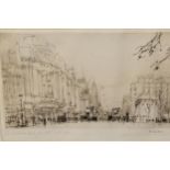 William Walcot, pencil signed etching, Marble Arch, London, framed