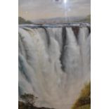 Joan Jocelyn, two pastel studies of Victoria Falls, signed, 64 x 48cm and 49 x 36cm, framed