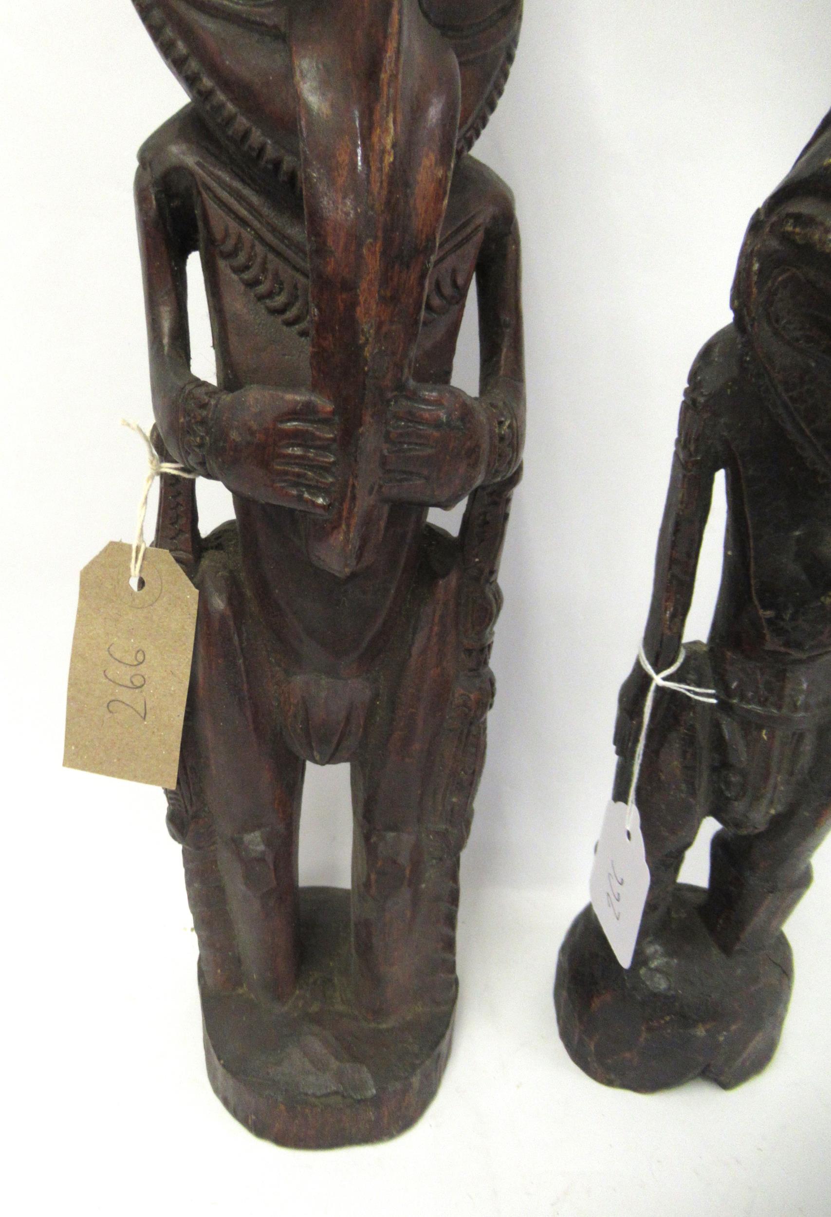 Two Papua New Guinea carved wooden Sepik ancestral figures - Image 5 of 5