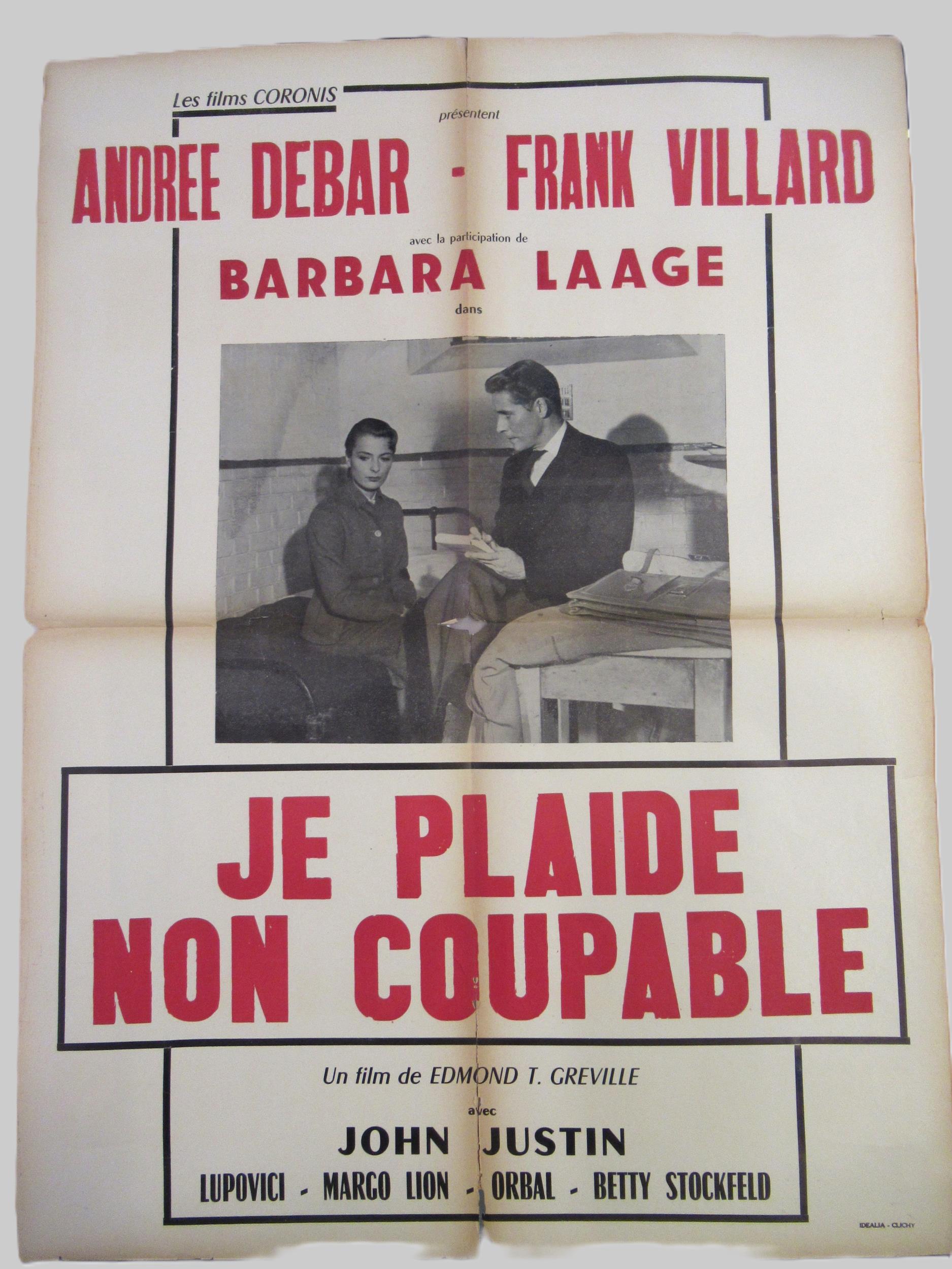 Group of three mid 20th Century French film posters, ' On M' Appelle Verita ' by Cosmopolis Films, - Image 2 of 2