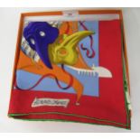 Hermes, Paris, silk scarf, ' Le Carnaval de Venise ' designed by Hubert de Watrigant 1993, 90cm