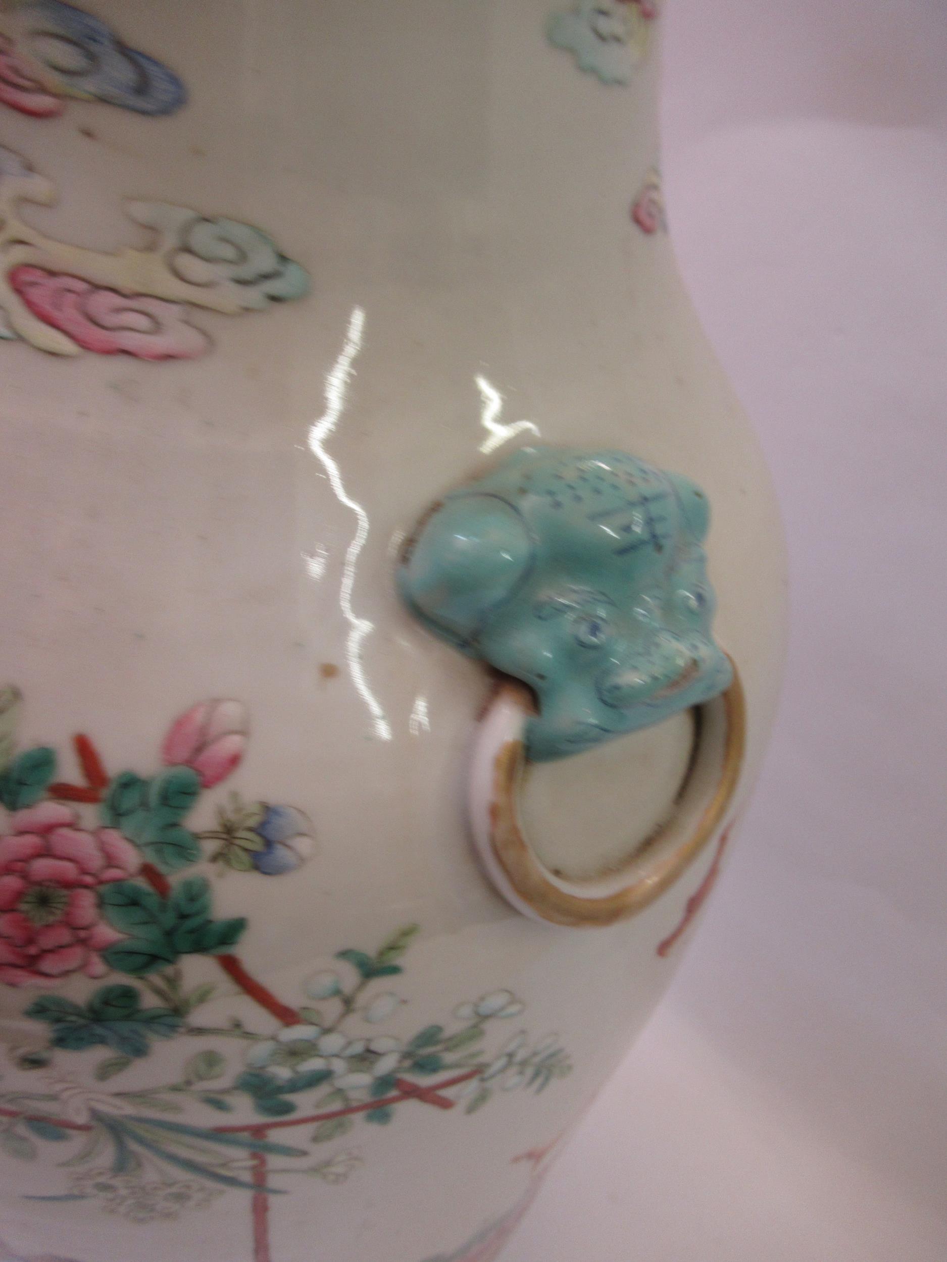 Large 19th Century Chinese famille rose baluster form vase decorated with a continuous scene of - Image 3 of 16