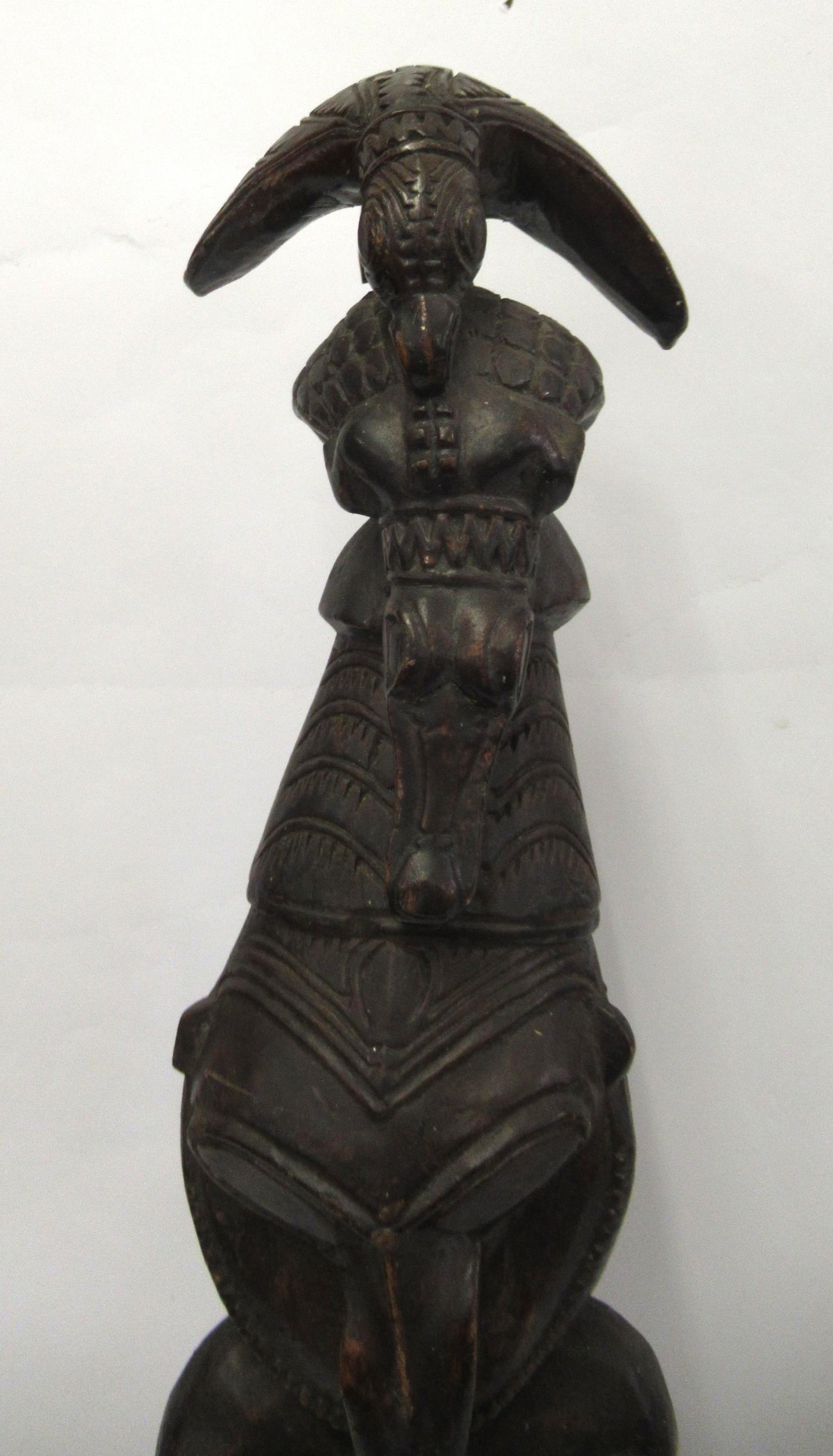 Papua New Guinea, carved wooden Sepik ancestral figure - Image 3 of 4