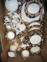 Royal Albert red, blue and gilt decorated part tea service and miscellaneous other teaware