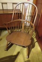 Modern Ercol dark stained stickback rocking chair Good condition, just couple of light marks from