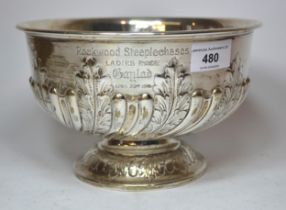 Late Victorian Mappin & Webb Sheffield silver presentation rose bowl, 1899, 17oz t