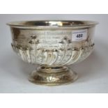 Late Victorian Mappin & Webb Sheffield silver presentation rose bowl, 1899, 17oz t