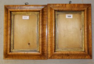 Pair of 19th Century maplewood picture frames, both 23.5cm x 17cm rebates Both external dimensions