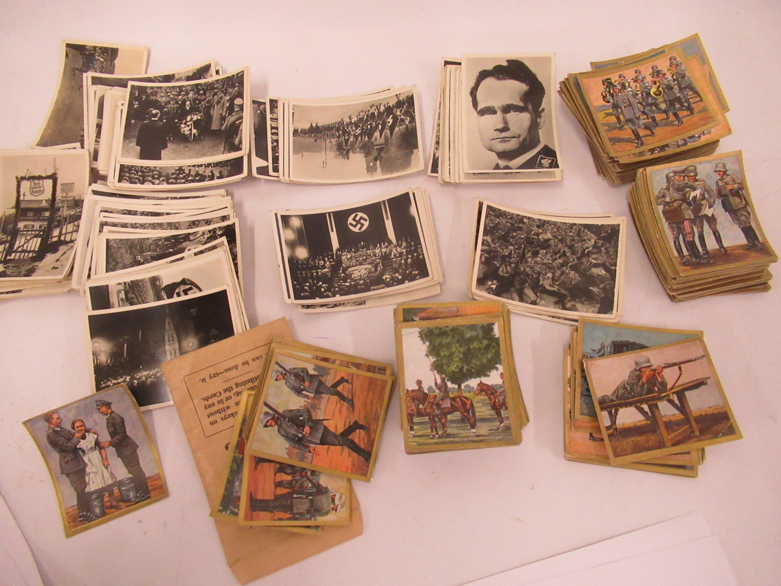 Quantity of German Third Reich cigarette cards