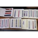 Six large albums containing extensive collection of leather and other bookmarks