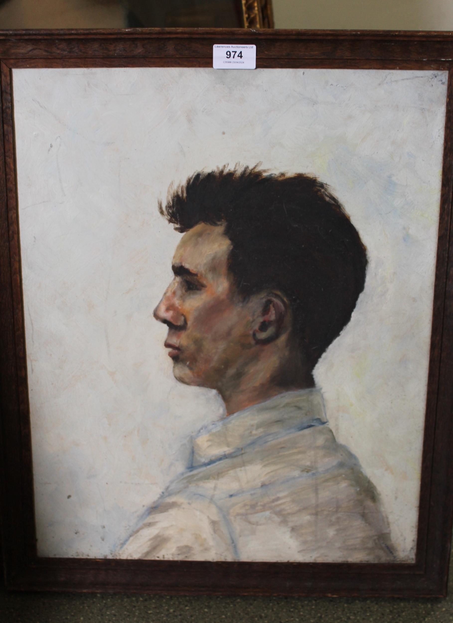 F. M. Tayler oil on board, head and shoulder portrait of a young gentleman, signed, framed, 49 x - Image 2 of 3