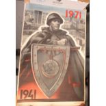 1941 - 1971 Russian propaganda poster, 100 x 66cm