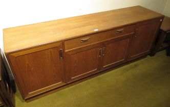 G Plan teak sideboard, 71cm high x 186cm long x 45cm deep, together with a nest of three G Plan teak