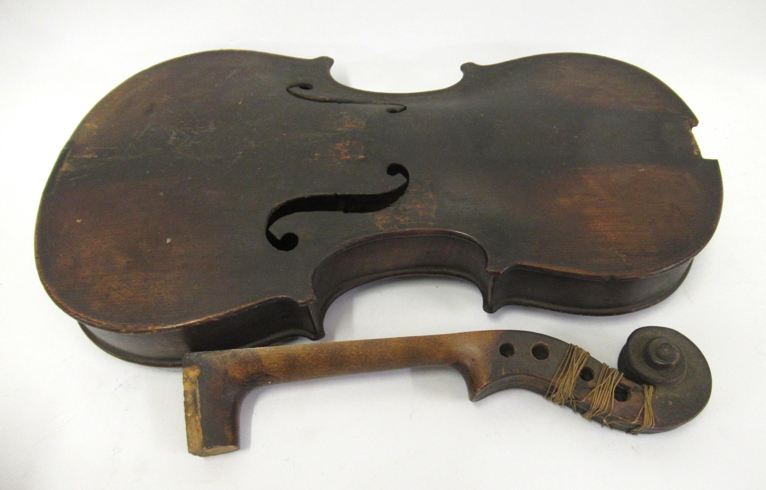 Violin bearing a Stradivarius label (for restoration)