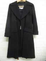 Yves Saint Laurent Rive Gauche, ladies double breasted wool coat, size 42, together with a