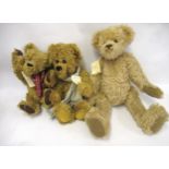 Group of three large 20th century articulated teddy bears by Netties Teddies, Ochiltree Bears and