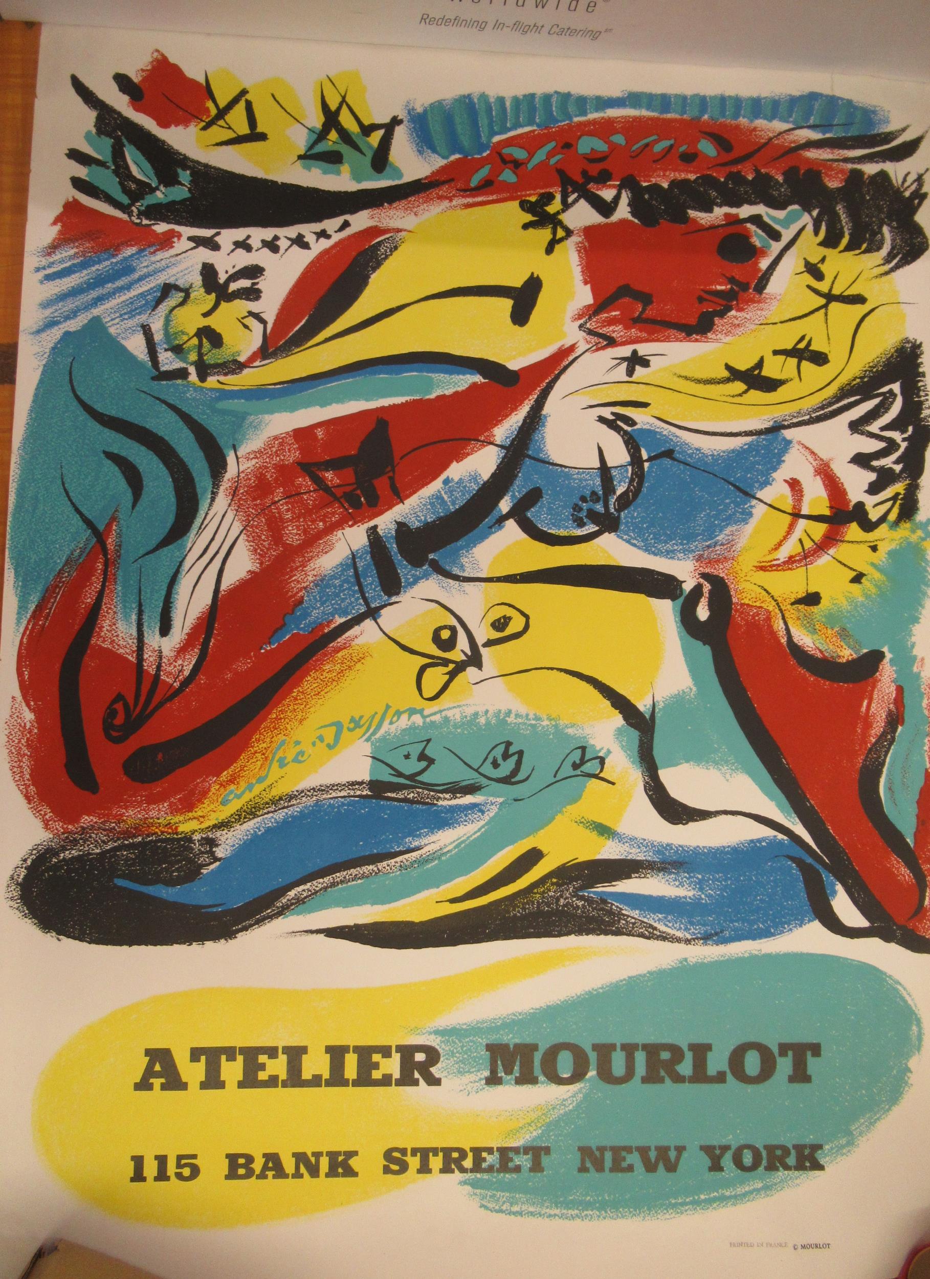 Atelier Mourlot Andre Masson poster for Bank Street, New York, 71 x 53 cm, unframed