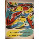 Atelier Mourlot Andre Masson poster for Bank Street, New York, 71 x 53 cm, unframed