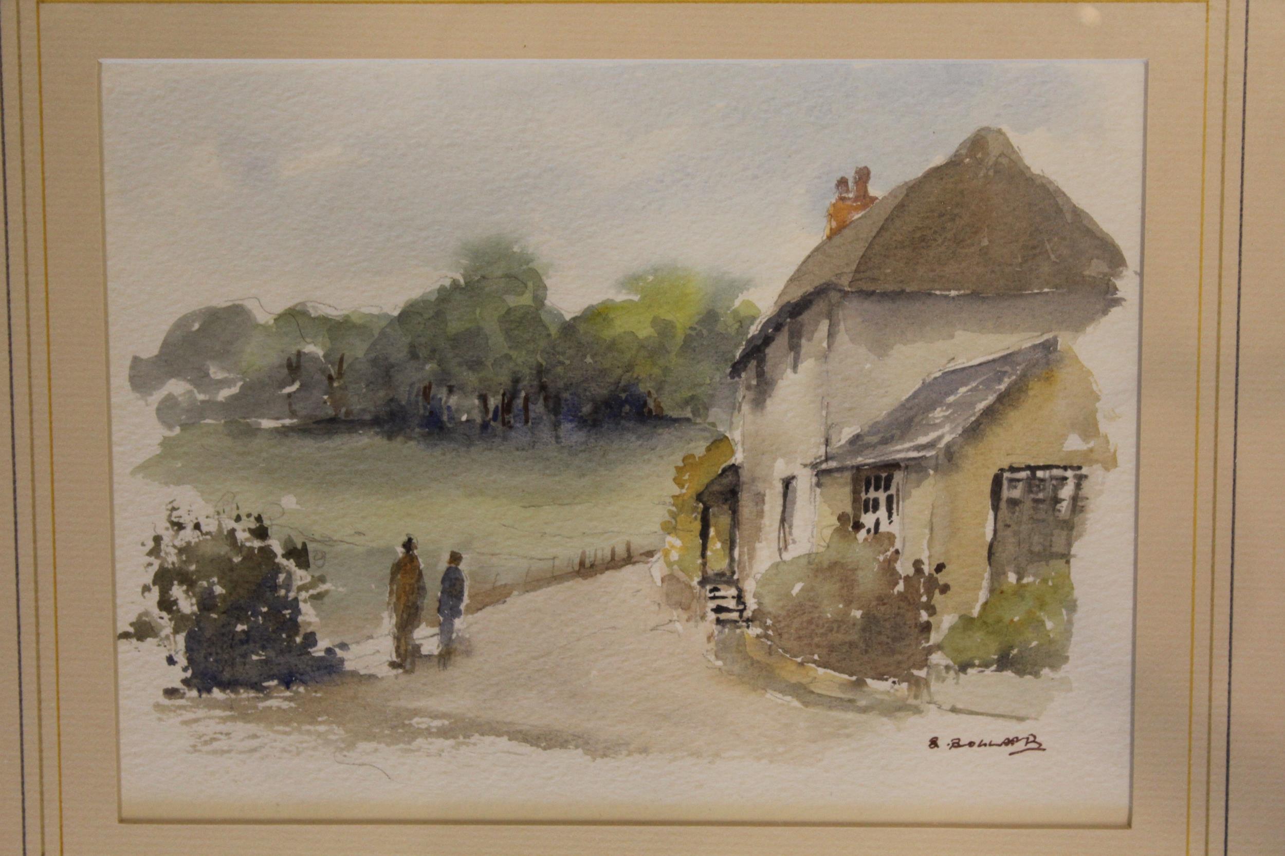 B. Bollard, two small framed watercolours, South Devon scenes, together with various unframed - Image 2 of 10