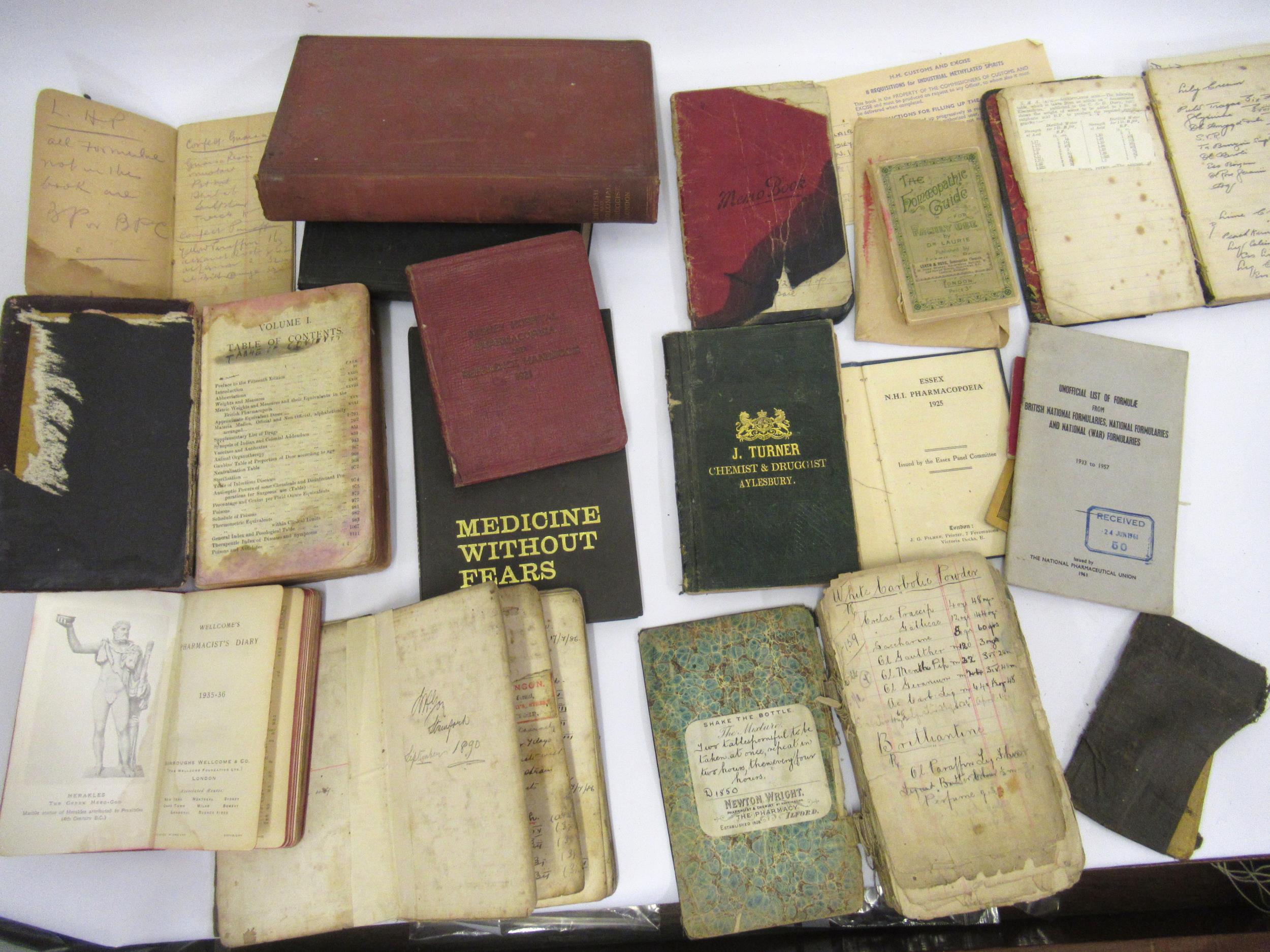 Quantity of 19th Century and later doctor's journals and medical volumes