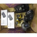 Pair of Tasco 10 x 50 lightweight binoculars, model No. 311, two pairs of miniature binoculars and