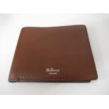 Mulberry eight card full grain leather wallet, 9cm high x 11.5cm wide x 2cm deep In very good