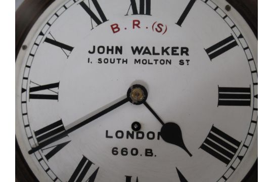 Victorian Southern Railway clock, the 10in dial with Roman numerals inscribed B. R. (S) John Walker, - Image 2 of 19