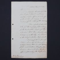 WELLINGTON (ARTHUR WELLESLEY 1ST DUKE, 1769-1852) LETTER IN SECRETARIAL HAND TO CHARLES STUART THE B