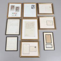 A collection of documents, letters and signatures by or relating to Queen Victoria, Queen Mary, King