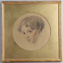 WILLIAM ARTAUD (1763 - 1823). Portrait of Elizabeth Barrett Browning (nee Moulton-Barrett) (1806-186