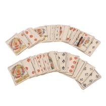 MINIATURE PLAYING CARDS, French, c. 1840.