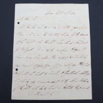 WELLINGTON (ARTHUR WELLESLEY 1ST DUKE, 1769-1852) AUTOGRAPH LETTER TO CHARLES STUART THE BRITISH ENV