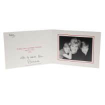 DIANA, PRINCESS OF WALES (1961-1997). Christmas and New Year Card, 1995.