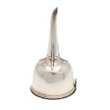 A WILLIAM IV SILVER WINE FUNNEL.