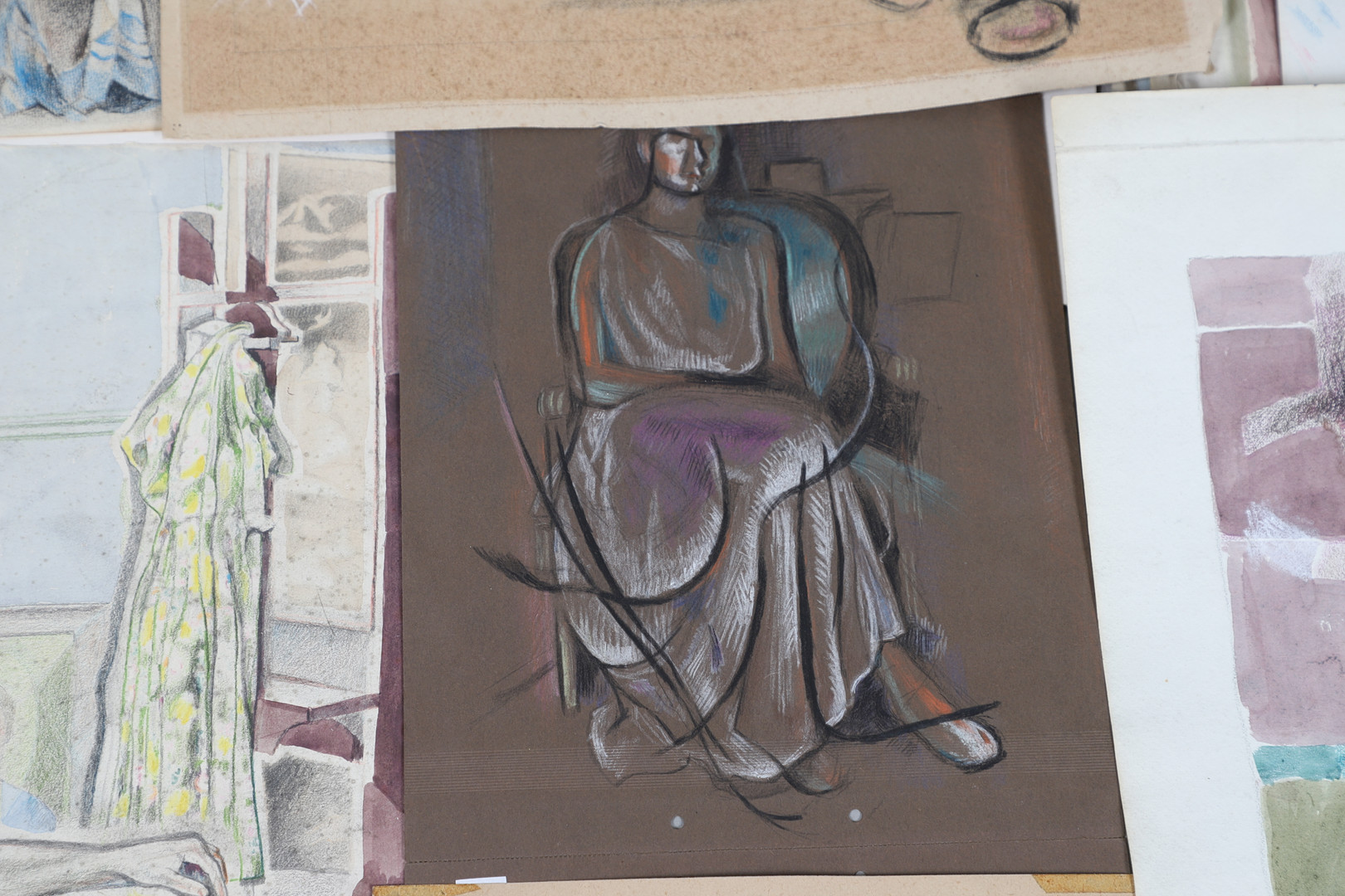 JAMES WOOD (1889-1975). A FOLIO OF ASSORTED STUDIES. (d) - Image 3 of 18