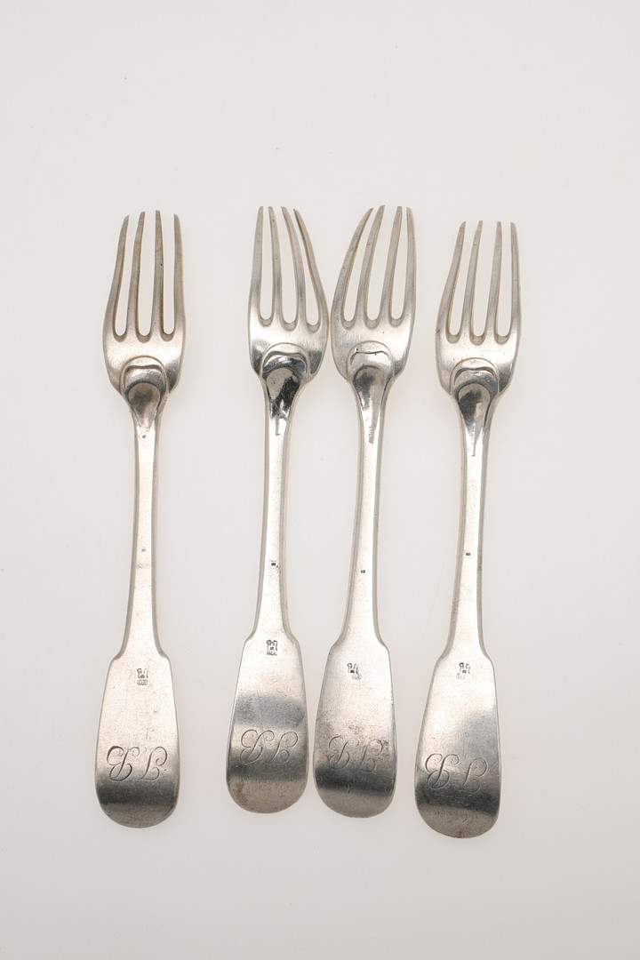 LATE 18TH/ EARLY 19TH CENTURY ITALIAN SILVER FLATWARE. - Image 12 of 15