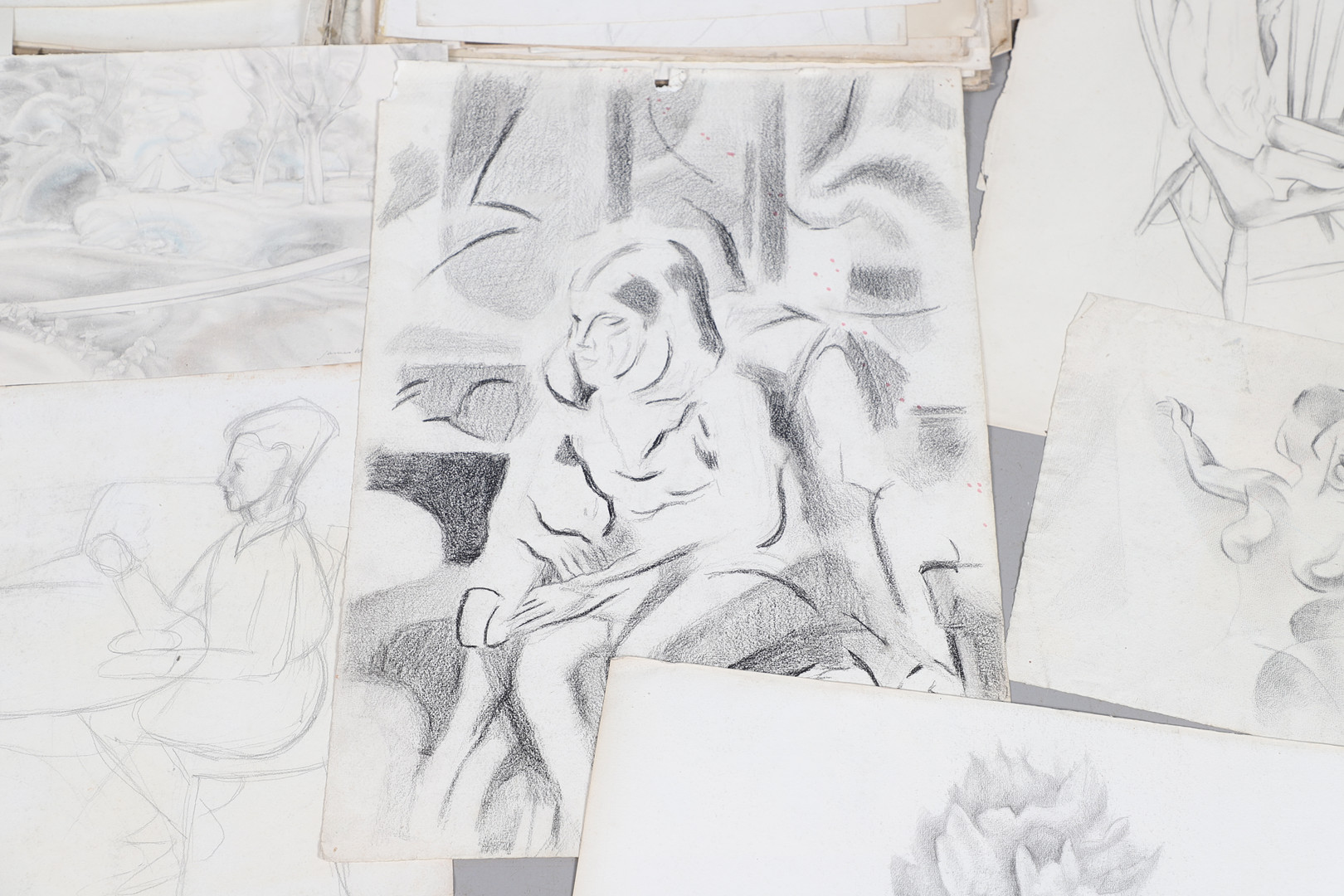 JAMES WOOD (1889-1975). A FOLIO OF DRAWINGS. (d) - Image 14 of 17