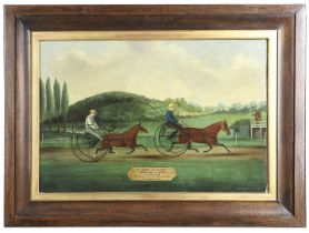 A** CLARK (FL.C.1874). MR T. TYLER'S `JENNY LIND` & MR C. BARBER'S `KITTY` IN THEIR MATCH FOR £50, `