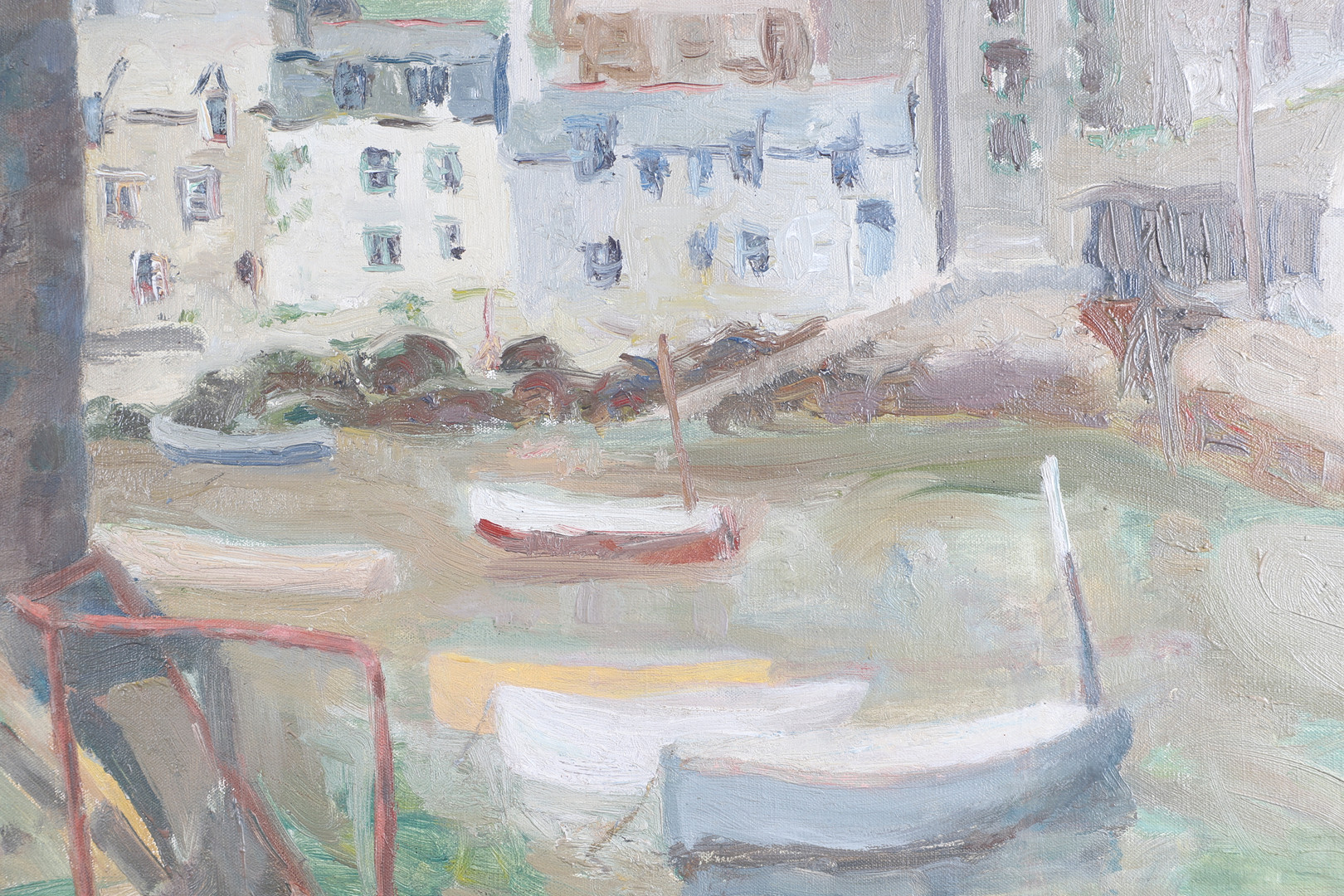 JOHN ANTHONY PARK (1880-1962). His circle. BOATS IN A CORNISH HARBOUR. - Image 3 of 4