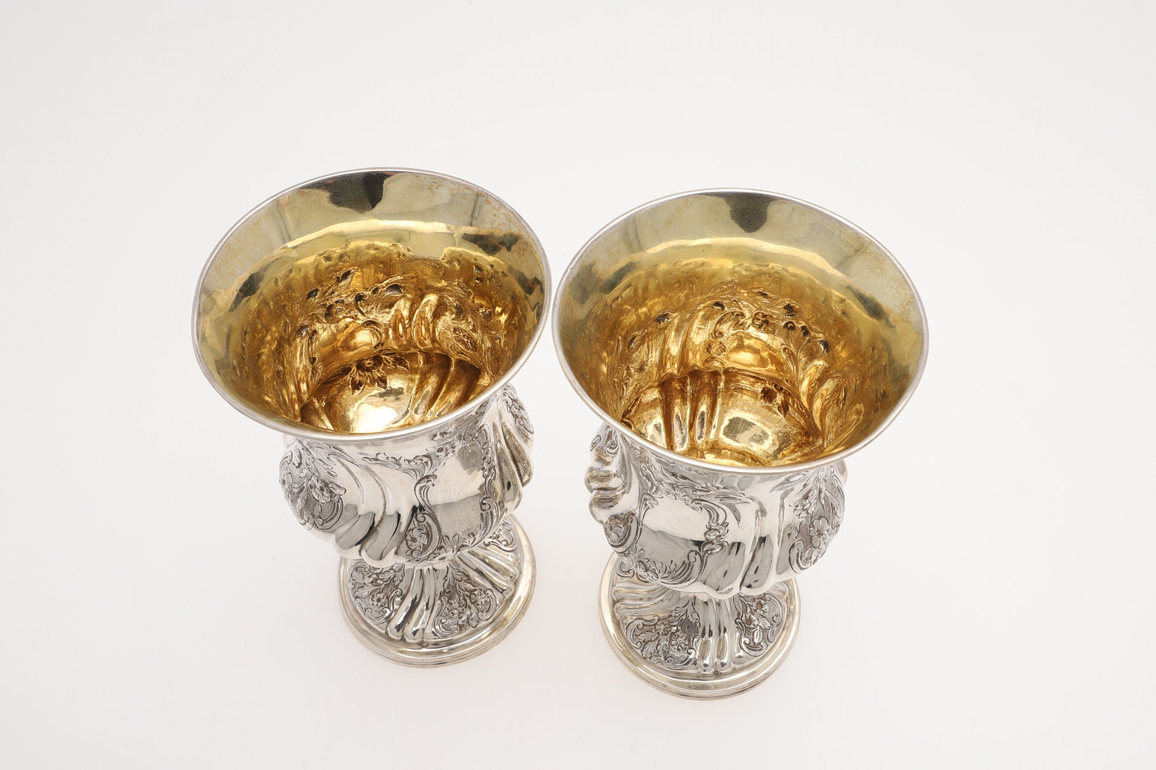 A PAIR OF WILLIAM IV SILVER WINE GOBLETS. - Image 7 of 7