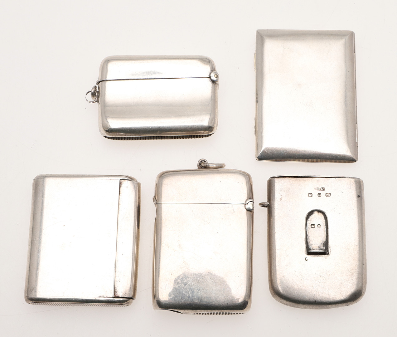 FIVE VARIOUS SILVER VESTA CASES. - Image 3 of 8