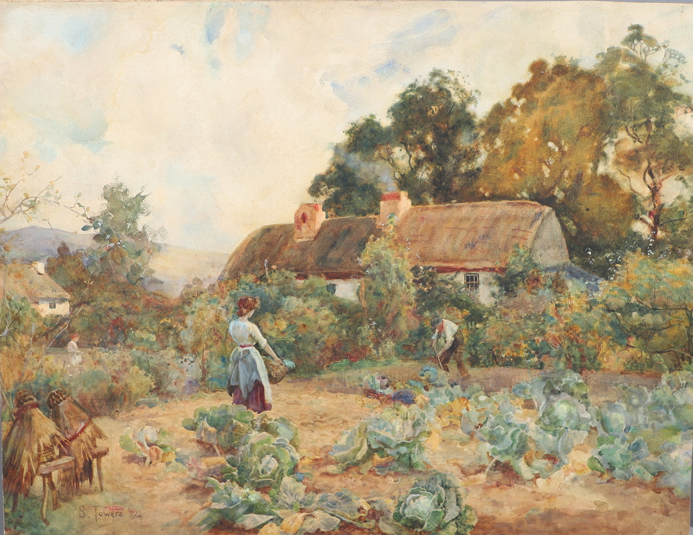 SAMUEL TOWERS (D.1943). THE COTTAGE GARDEN. - Image 2 of 5