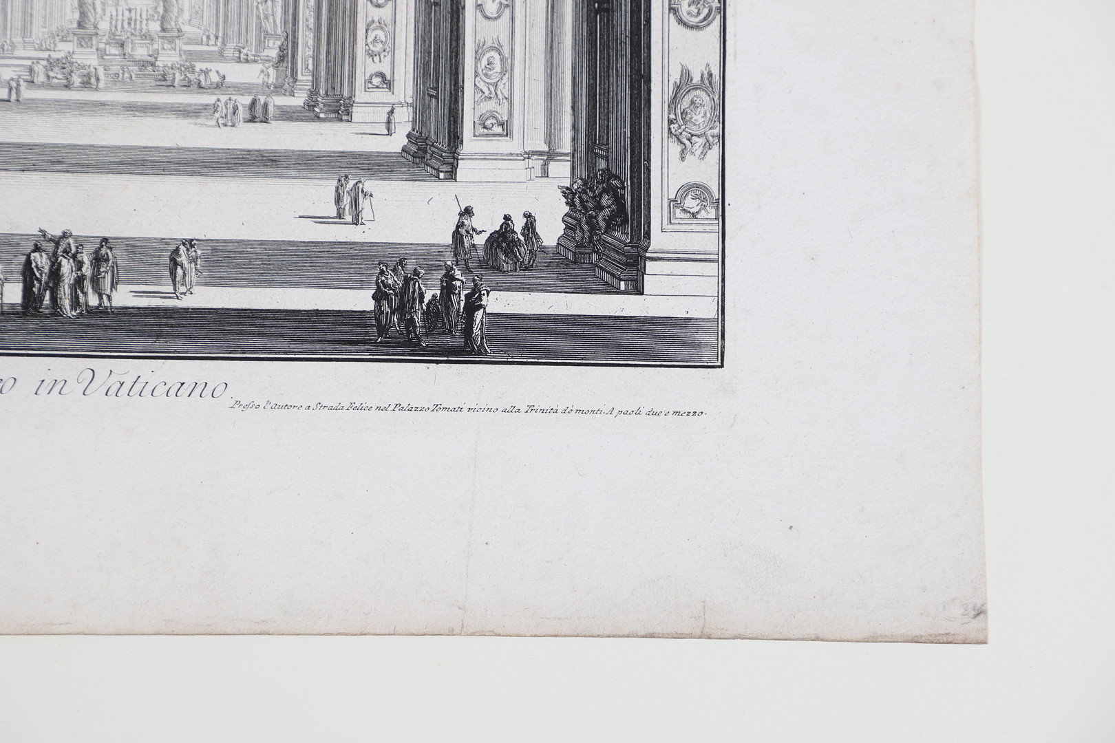 GIOVANNI BATTISTA PIRANESI (1720-1778). VEDUTA INTERNA DELLA BASILICA DI S. PIETRO IN VATICANO (Hind - Bild 4 aus 4