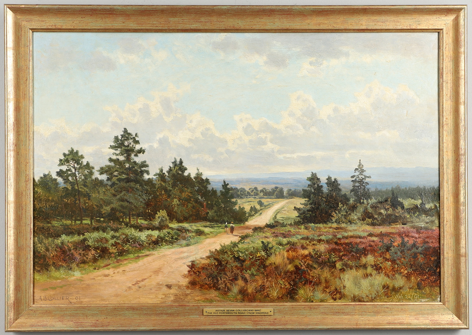 ARTHUR BEVAN COLLIER (1832-1908). THE OLD PORTSMOUTH ROAD, FOM HINDHEAD.