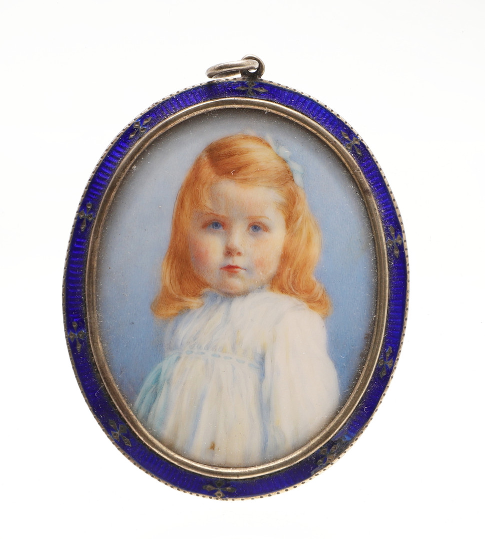 A PAIR OF EDWARDIAN MINIATURE PORTRAITS. - Image 2 of 4