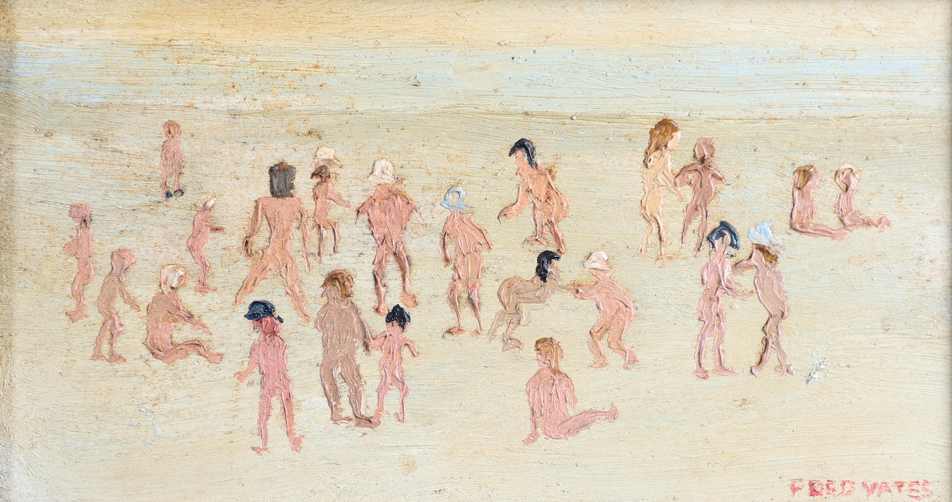 FRED YATES (1922-2008). A NUDIST BEACH. (d) - Image 2 of 4