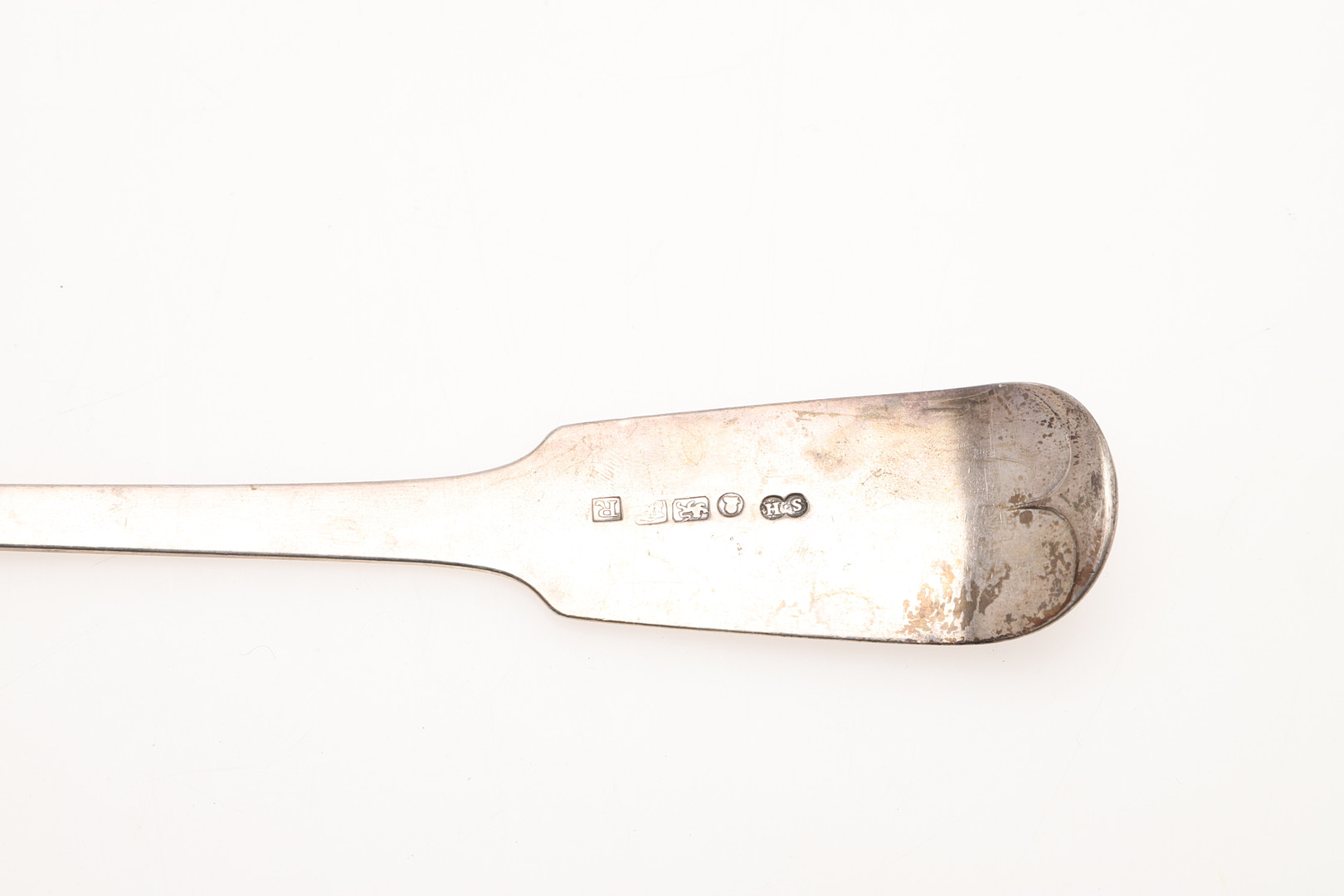 A GEORGE III WEST-COUNTRY PROVINCIAL SILVER SOUP LADLE. - Image 4 of 4