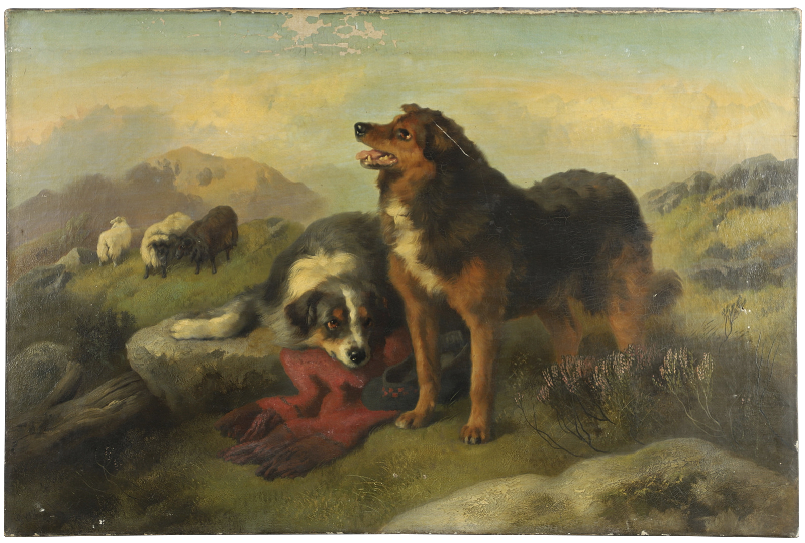 GEORGE WILLIAM HORLOR (1823-C.1898). GUARDING THE FLOCK.